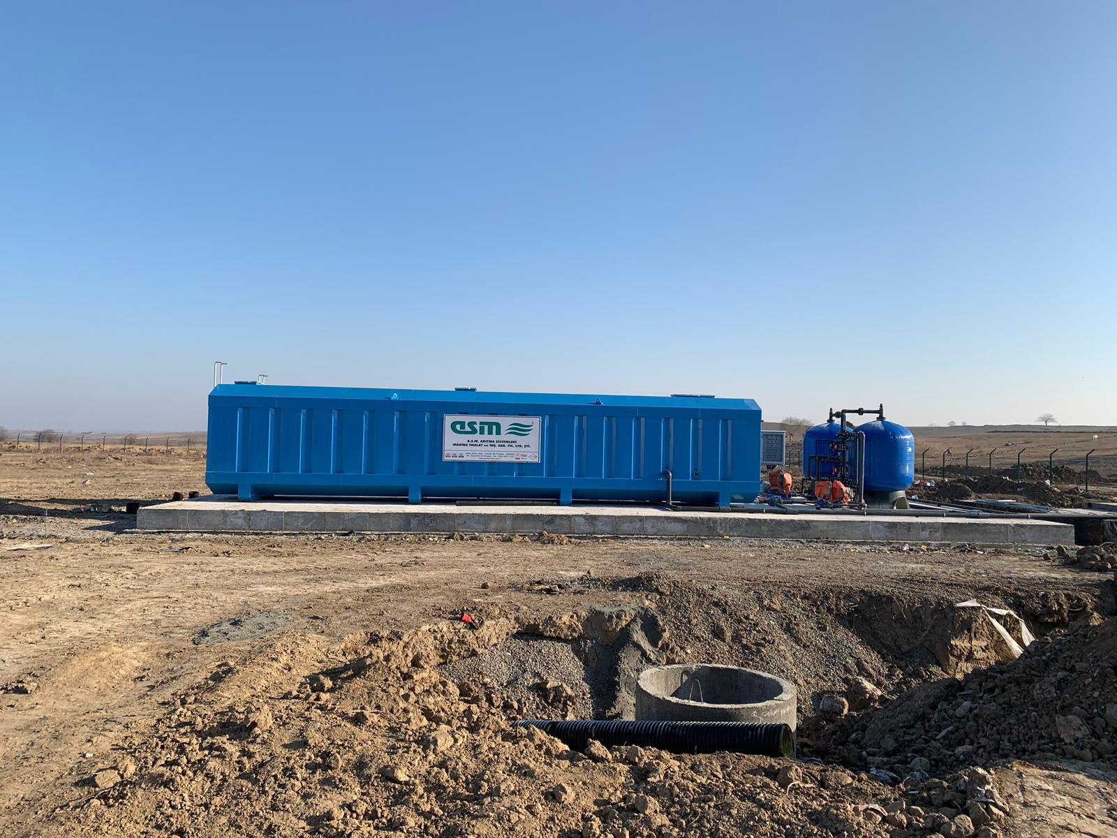 ASM packaged treatment plant installation at an international project site