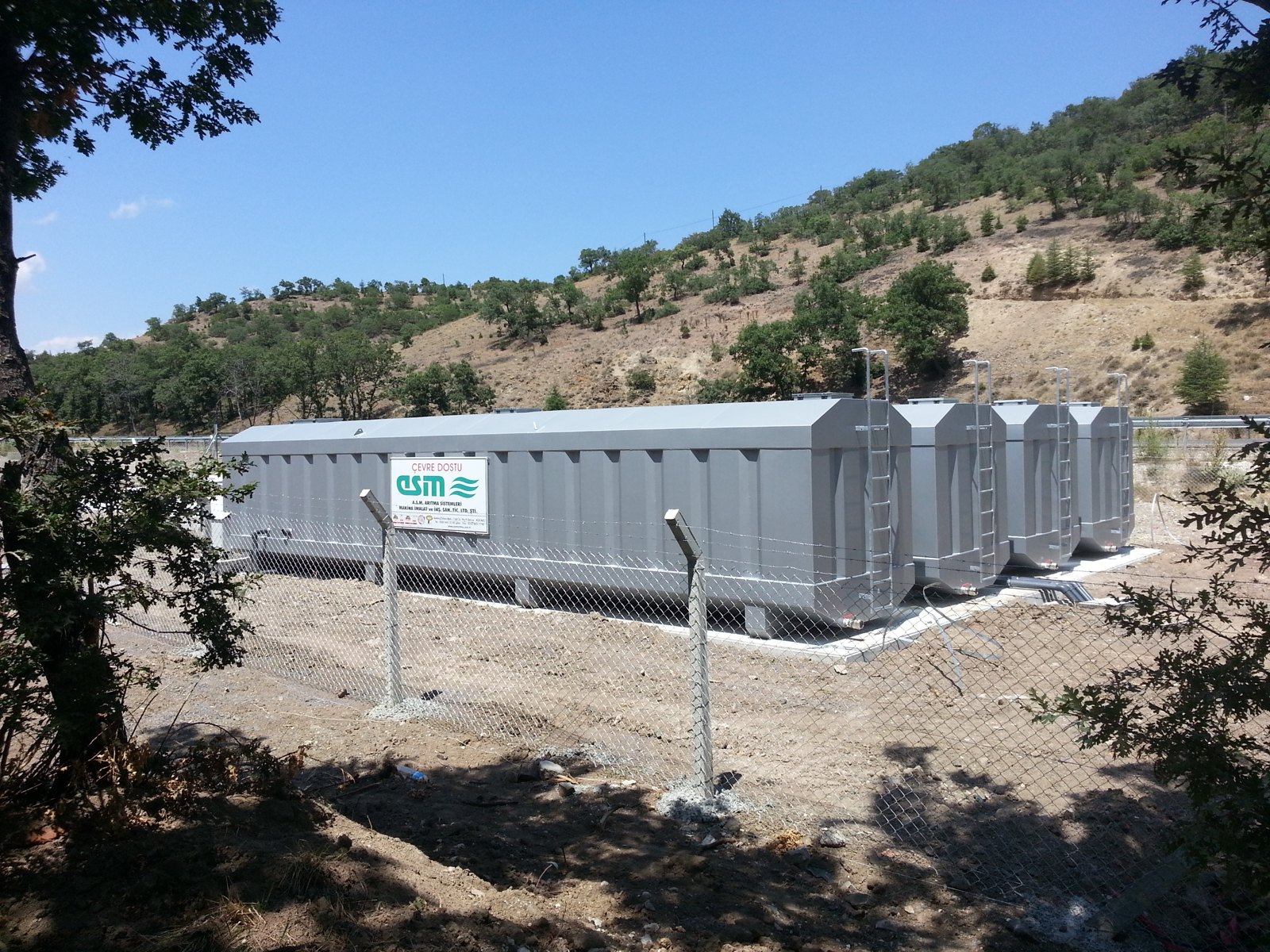 Packaged treatment units installed at a remote community site